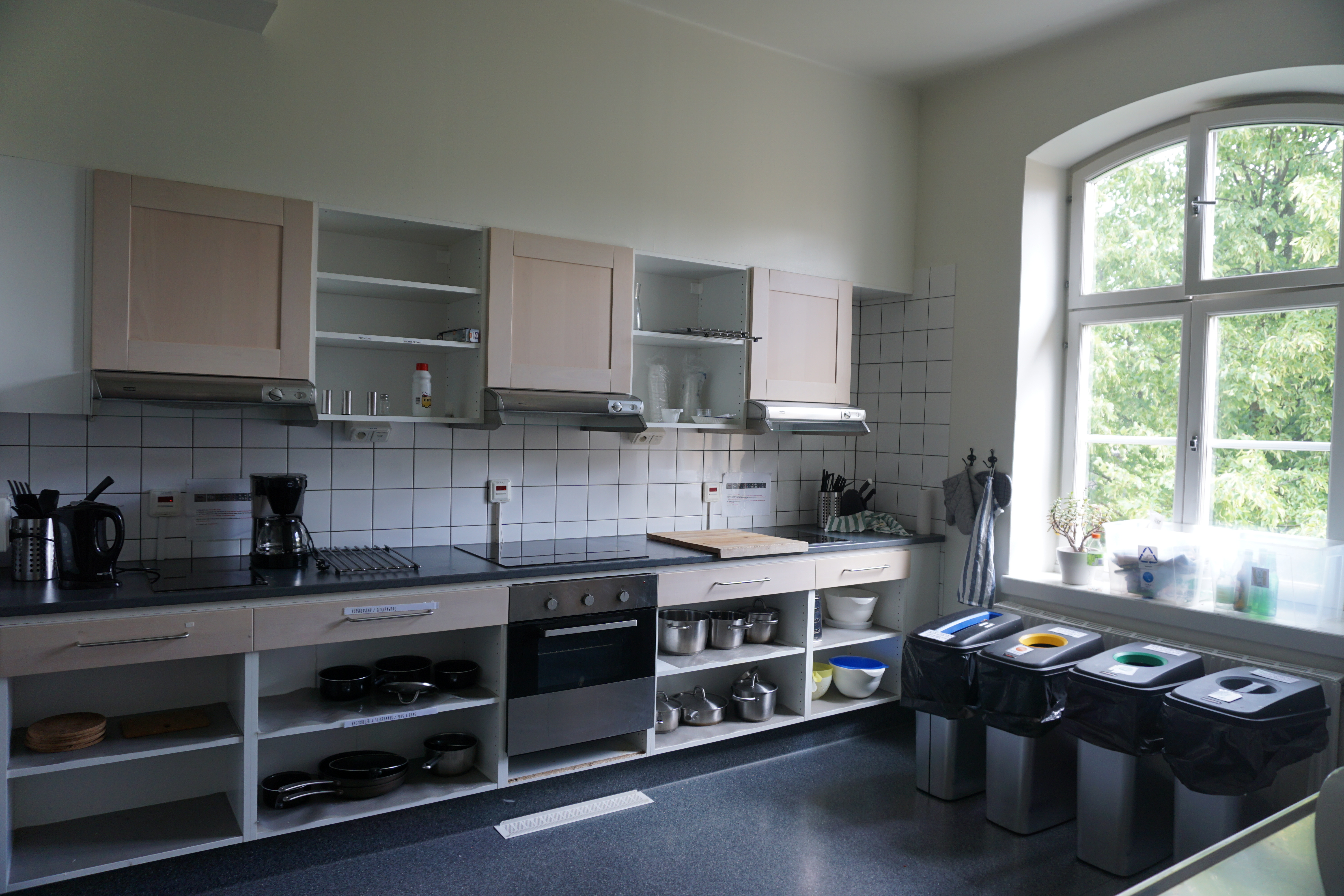 communal kitchen for guests at Långholmen hostel
