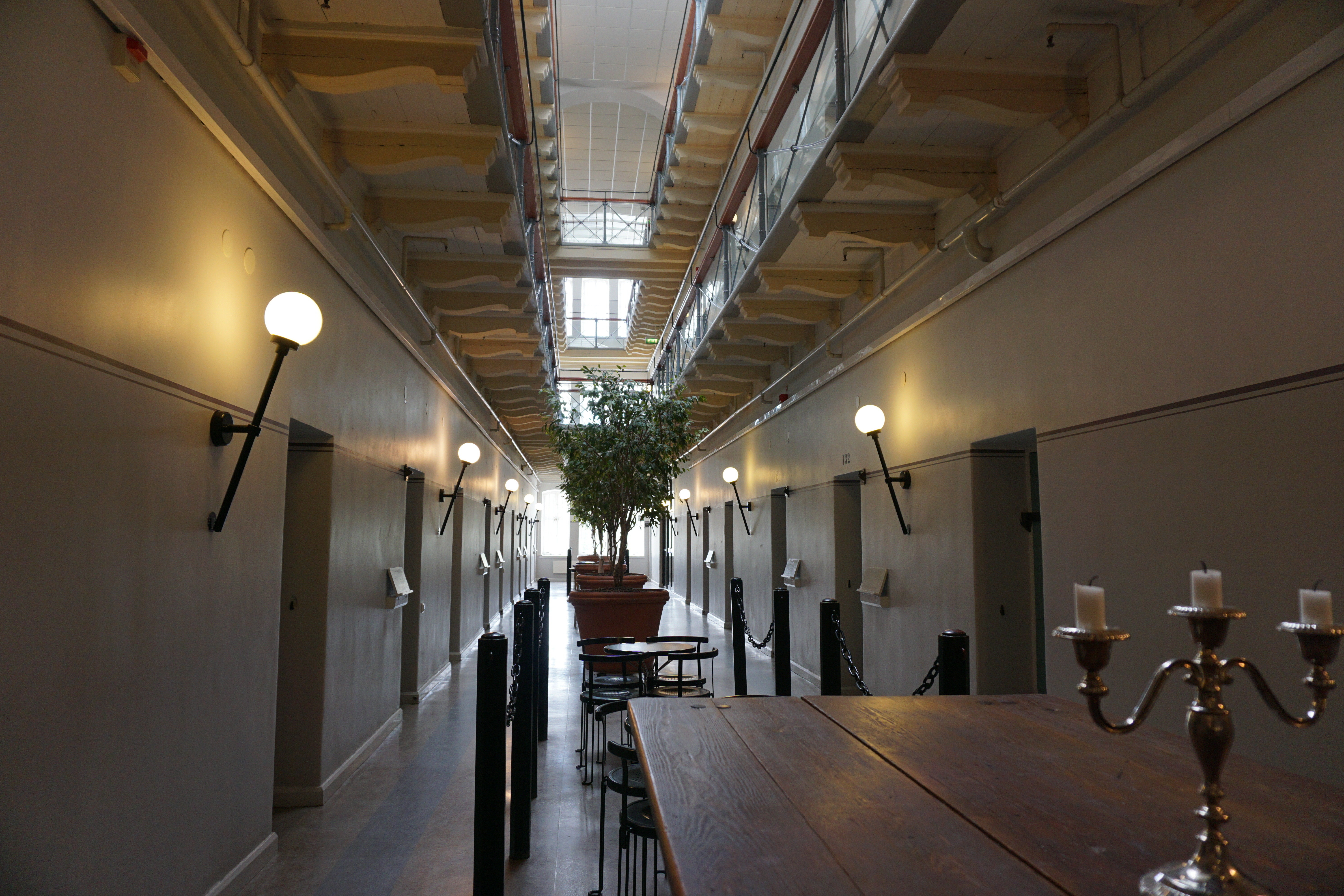 corridor at Långholmen hostel