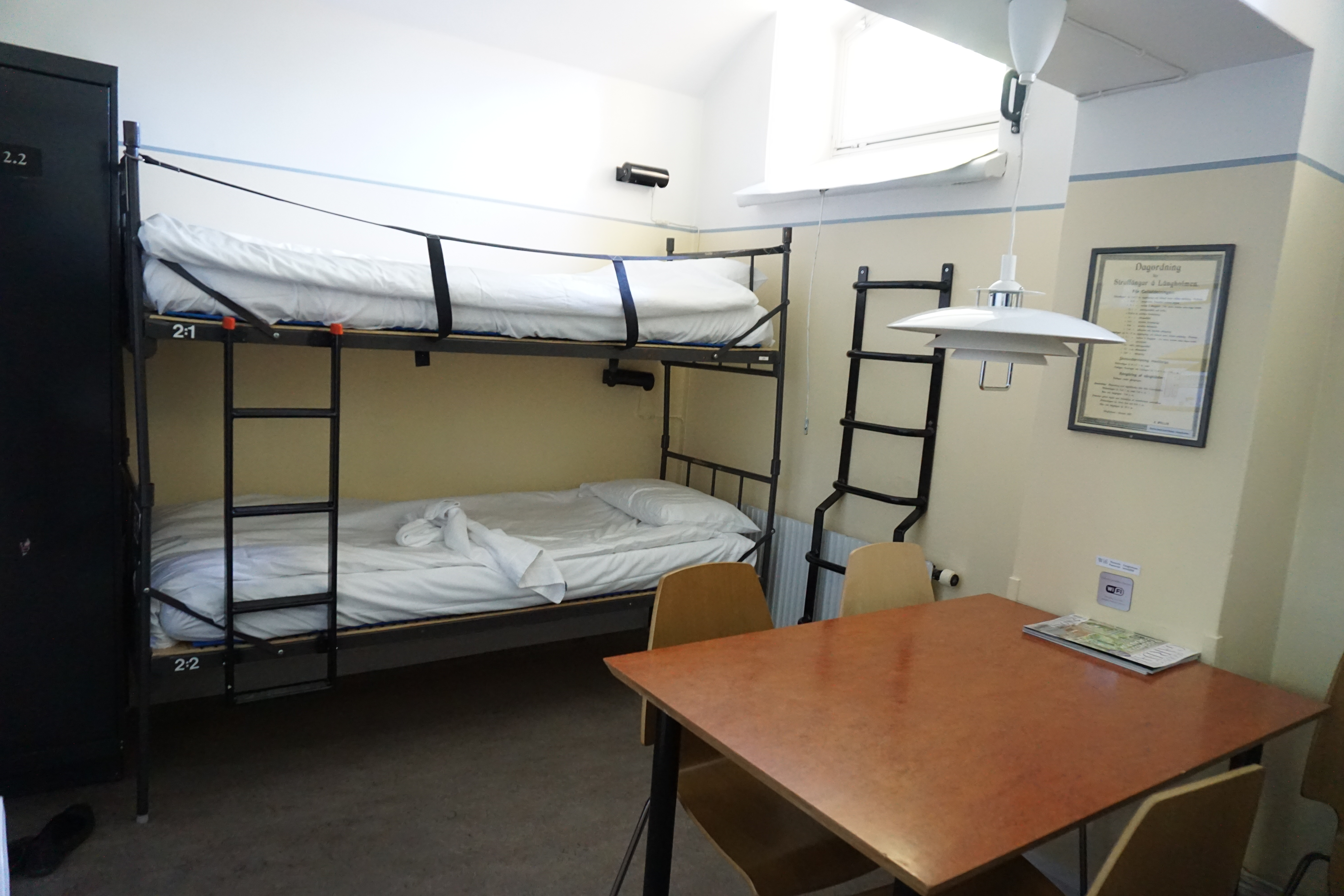 prison cell at Långholmen hotel and hostel