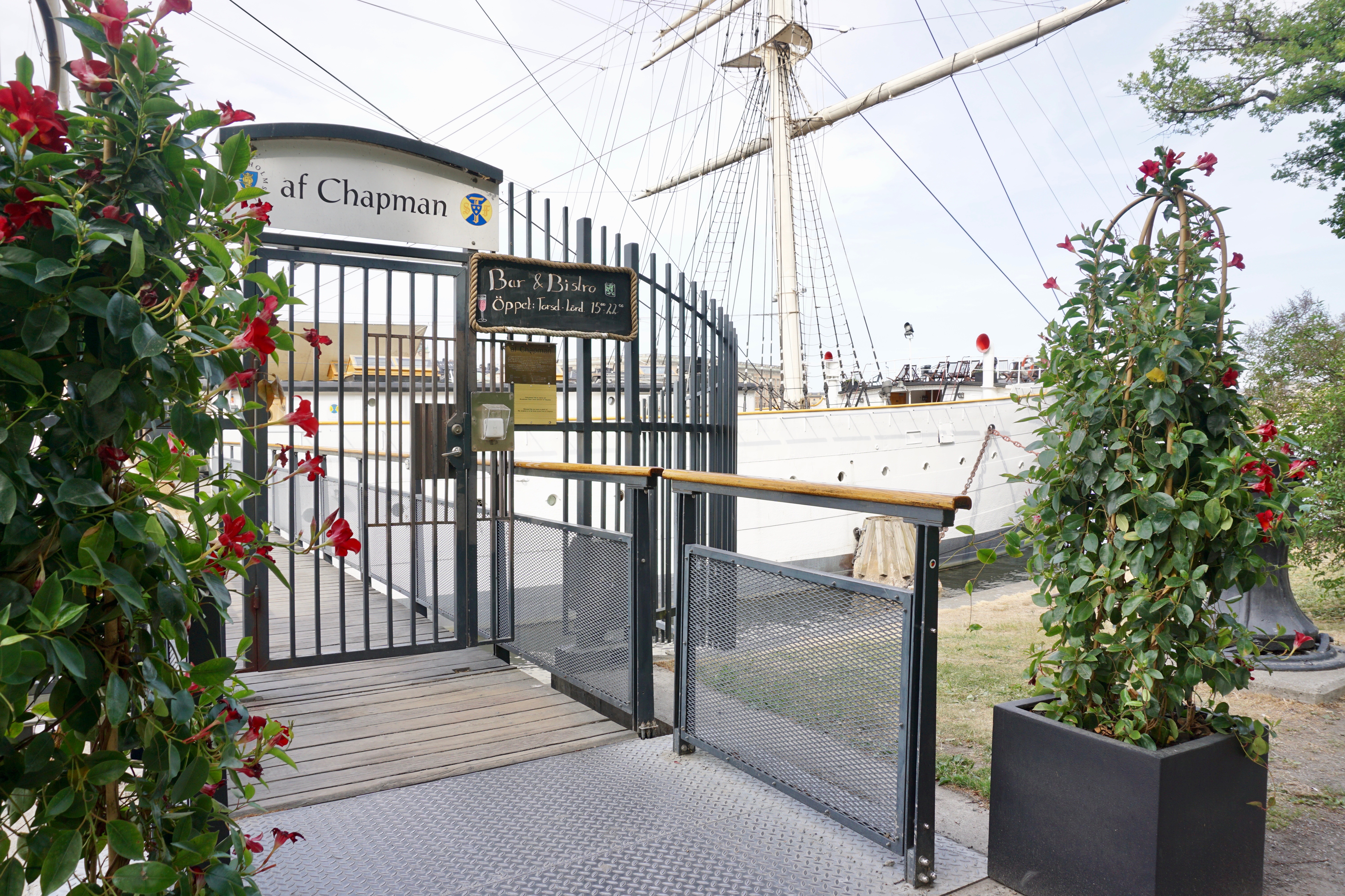 gate to Af Chapman ship hostel