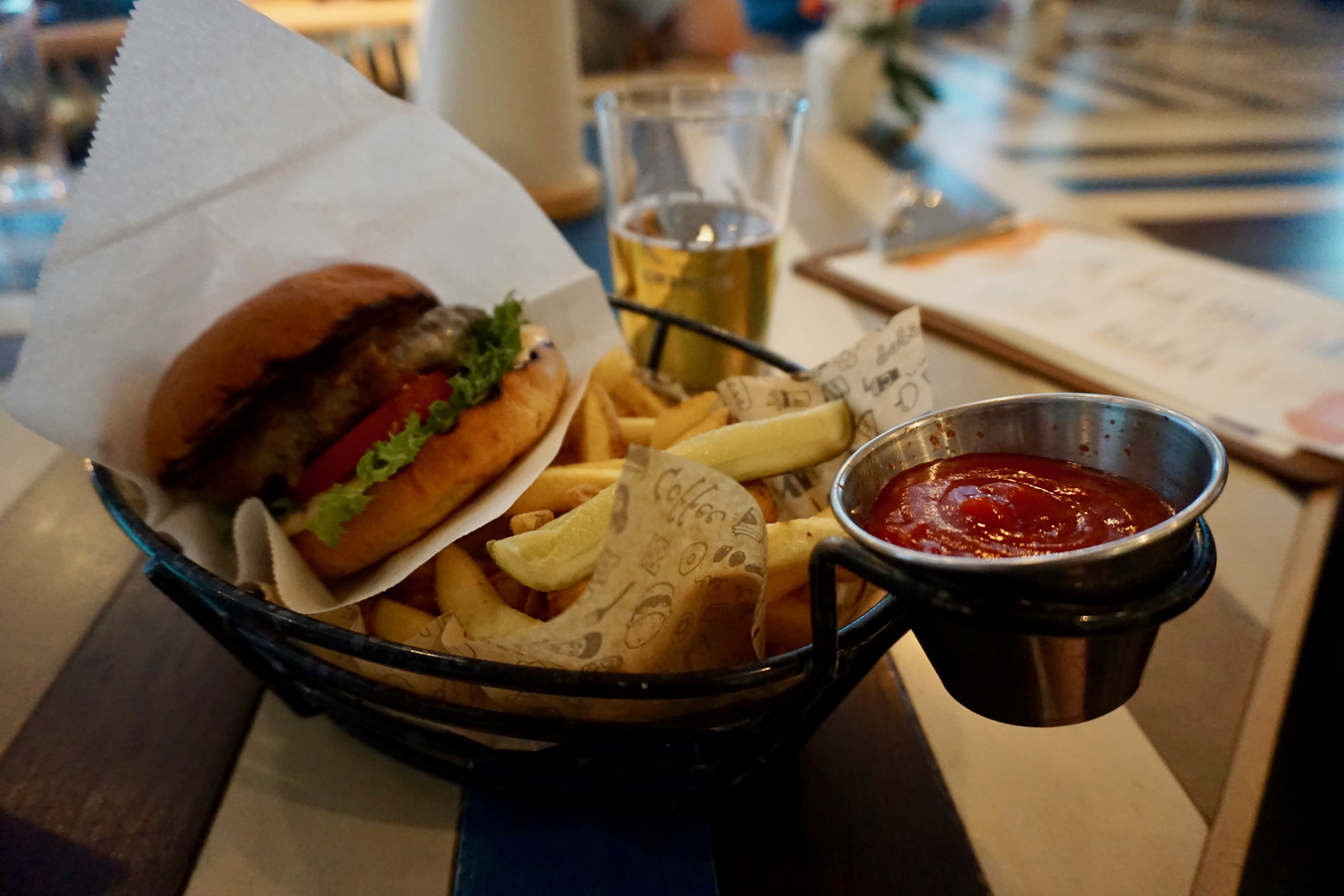 burger at hostel generator stockholm