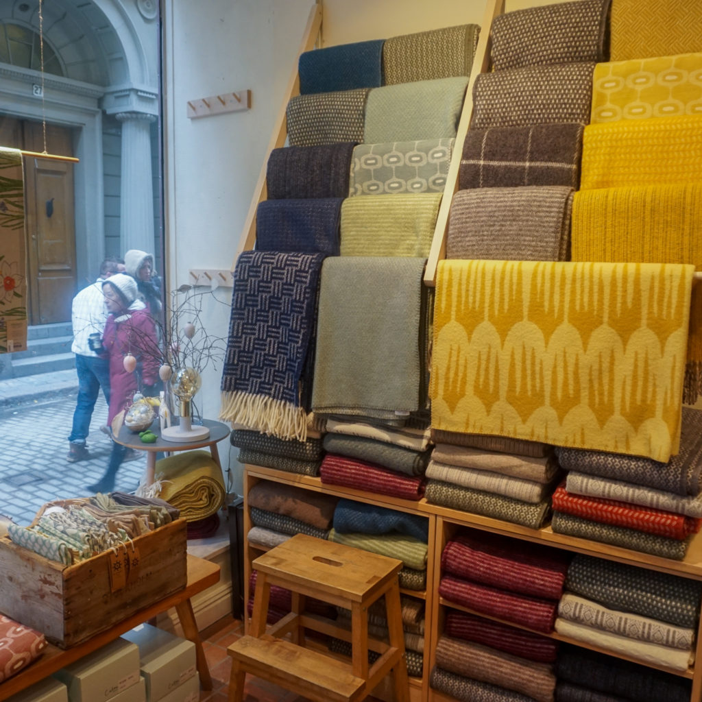 Swedish Wool blankets at Iris Hantverk