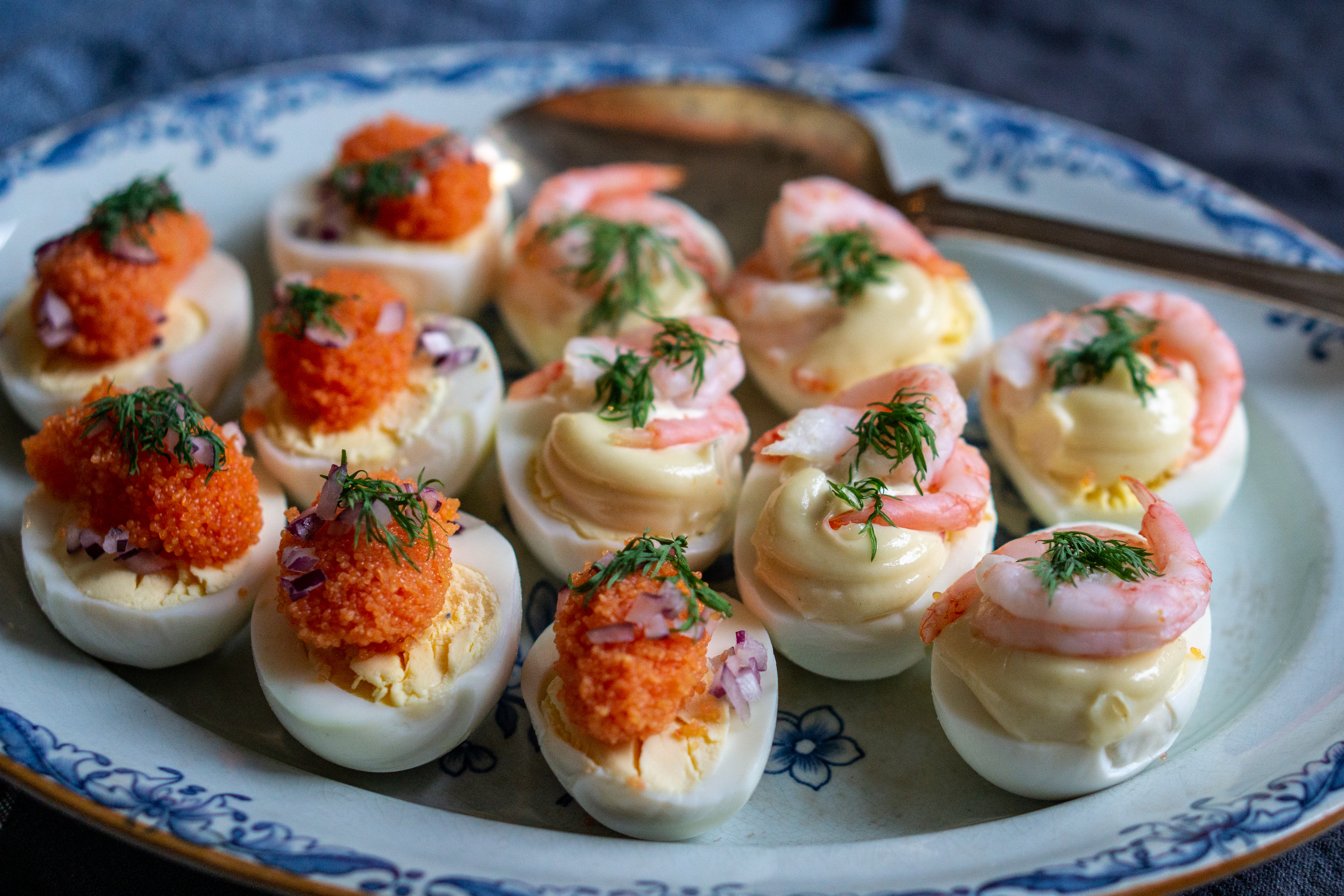 Swedish filled egg halves --ägghalvor