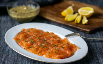 Gravlax — Swedish cured salmon with dill