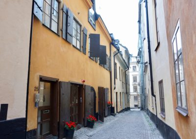 The exterior of Old Town Lodge hostel in Stockholm