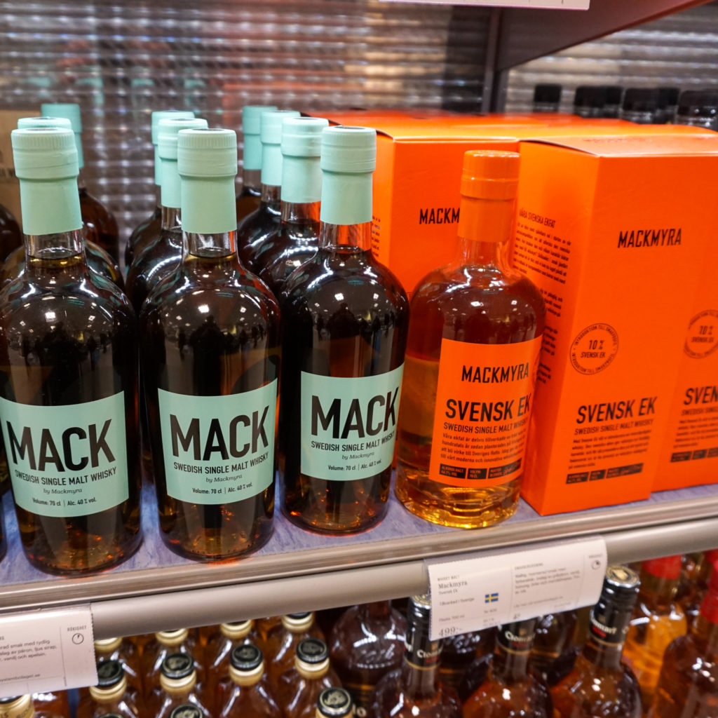 Mackmyra whisky at Systembolaget - a Swedish souvenir