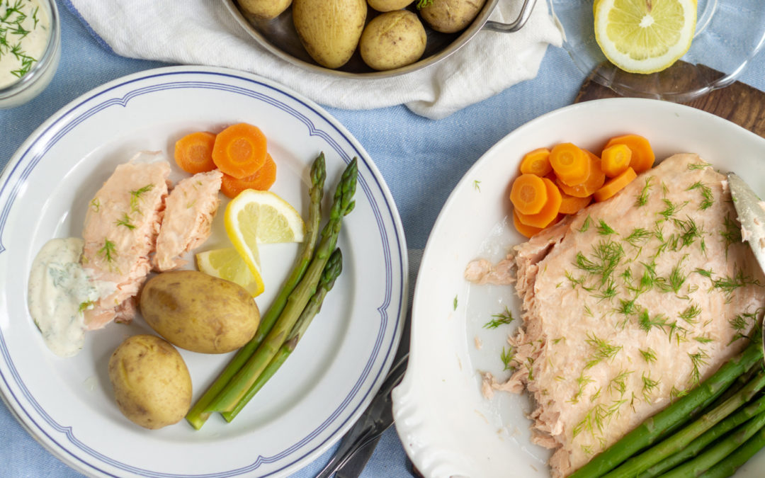 Cold poached salmon — a perfect summer dish